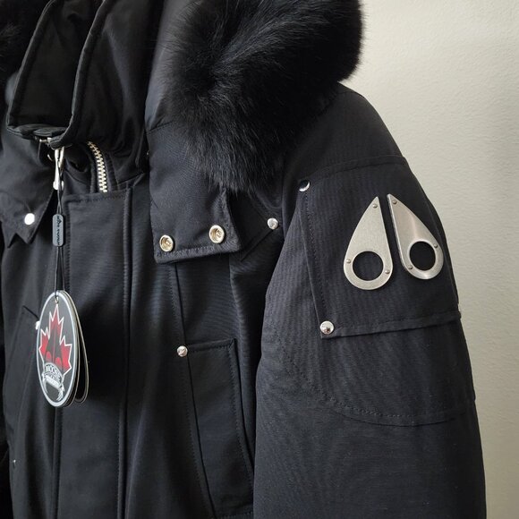 NWT Moose Knuckles Men’s Stirling Parka Black w/ Black Fur❄️ (#142) - Picture 12 of 15